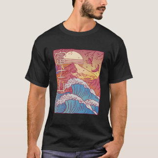 Camiseta Onda Grande do Mt Fuji fora de Kanagawa Japão Insp