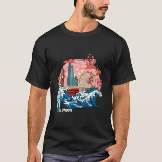 Camiseta Onda Grande Japonesa de Kanagawa Londres Reino Uni