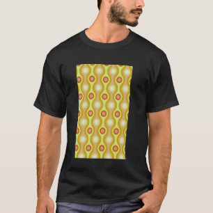 CAMISETA ONDA RETRO DE 1960 E PÊSSEGO AMARELO DE CICLO