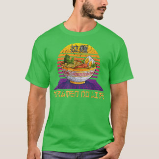 Camiseta Onda Retroativa Sem Ramen Sem Vida Noodles Do Japã