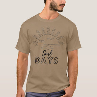 Camiseta Onda simples de Surf com Sunset
