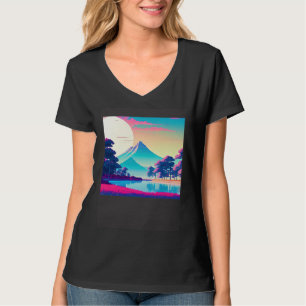 Camiseta Onda sintética fora de corrida retrowave futuresyn