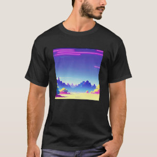 Camiseta Onda sintética fora de corrida retrowave futuresyn
