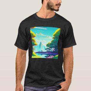 Camiseta Onda sintética fora de série retrowave futuresynth