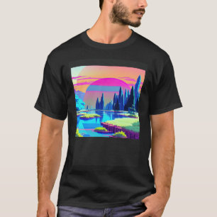 Camiseta Onda sintética fora de série retrowave futuresynth