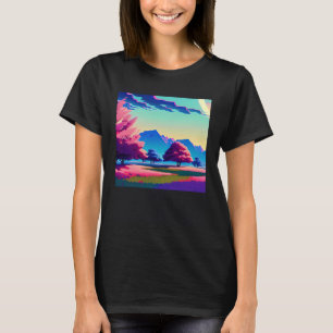 Camiseta Onda sintética fora de série retrowave futuresynth