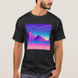Camiseta Onda sintética supera retrowave futuresynth ficção