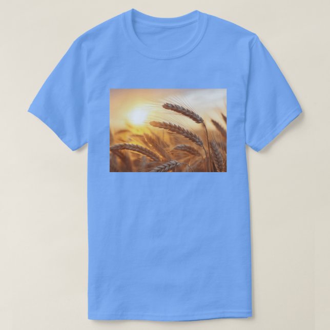 Camiseta Ondas âmbar Trigo Mínimo Botânico Rústico Subjugad (Frente do Design)