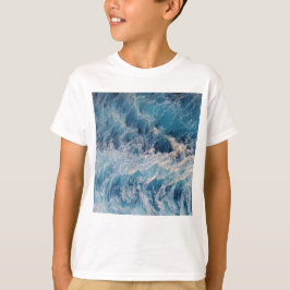 Camiseta Ondas azuis do oceano