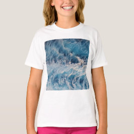 Camiseta Ondas azuis do oceano