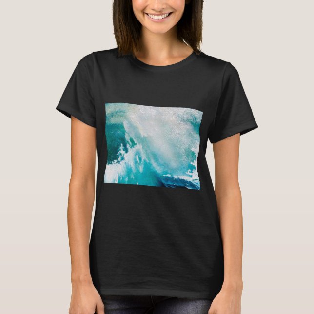 Camiseta ONDAS BRANCAS AZUIS NO T-Shirt (Frente)