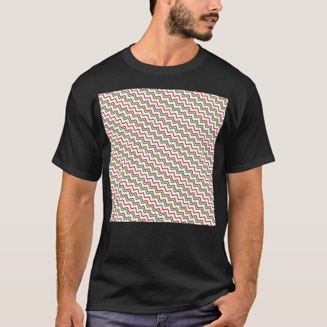 Camiseta Ondas coloridas variáveis fluindo coloridas balanç (Frente)