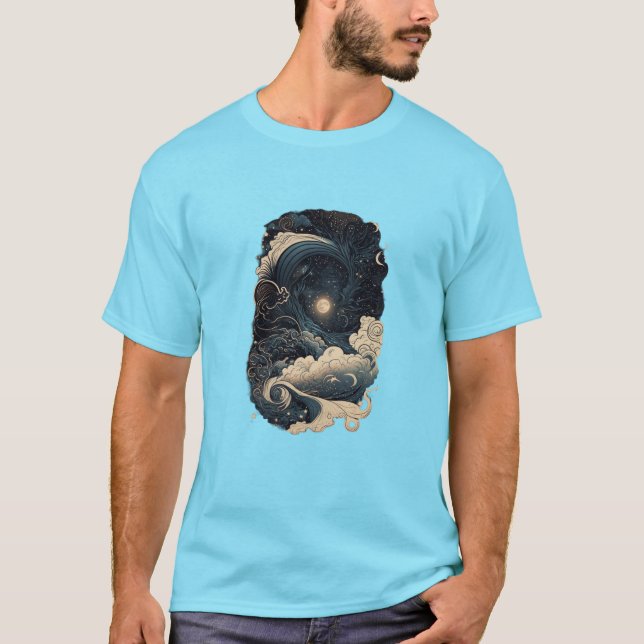 Camiseta Ondas Cósmicas. (Frente)