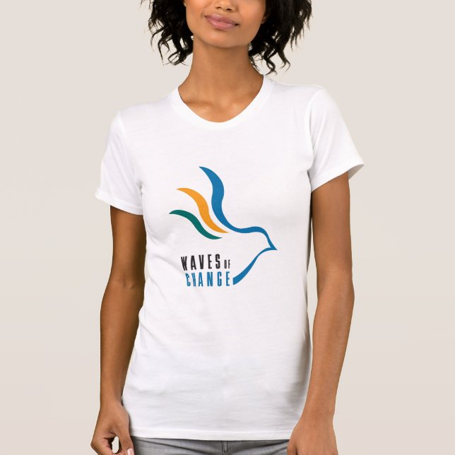 Camiseta Ondas da camisola de alças da senhora da mudança (Frente)