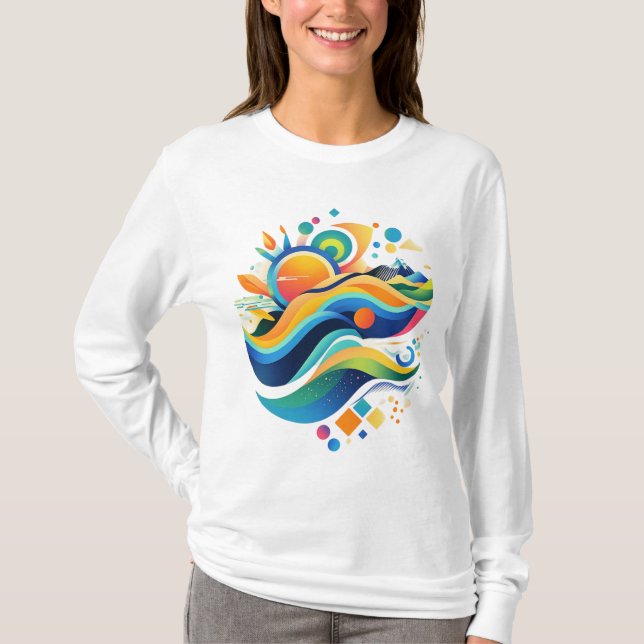 Camiseta Ondas da vida (Frente)