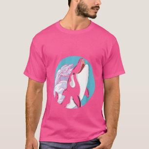 Camiseta Ondas de animais do mar matam baleia oceânica oceâ