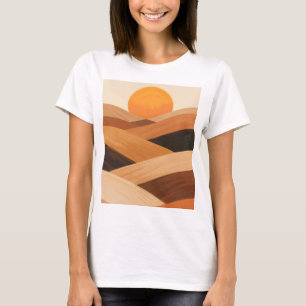 Camiseta Ondas de areia suave ao pôr do sol