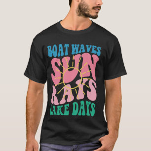 Camiseta Ondas de Barco Raios de Sol Dias de Lago Retrô Gro