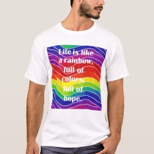 Camiseta Ondas de Cores Amigáveis do Orgulho