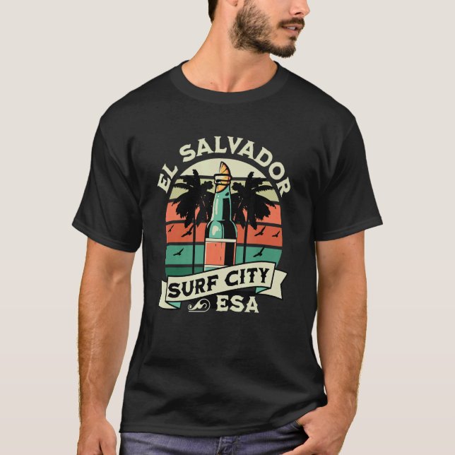 Camiseta Ondas de El Salvador, Cidade surf (Frente)