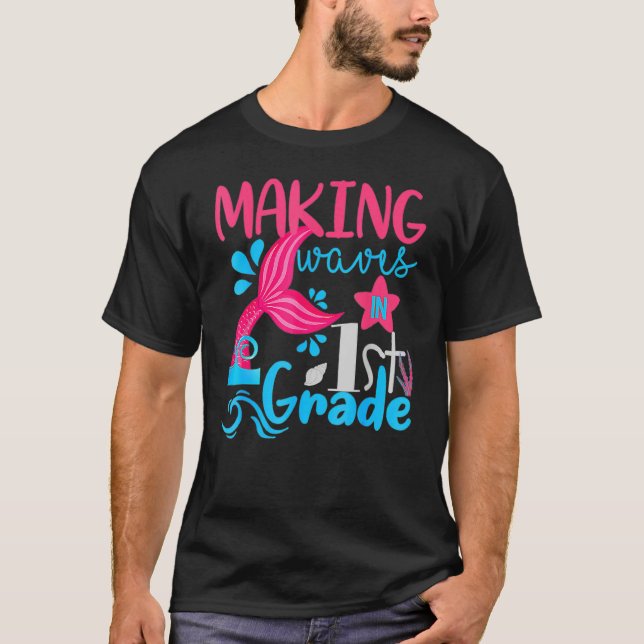 Camiseta Ondas De fazer Na Classe 1rua Sereia De Volta À Es (Frente)