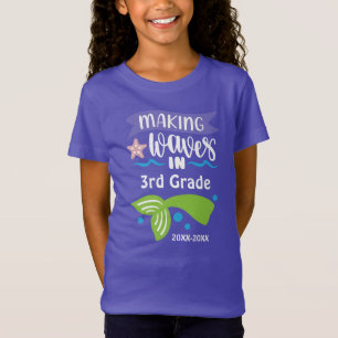 Camiseta Ondas de fazer na escola, ano púrpura