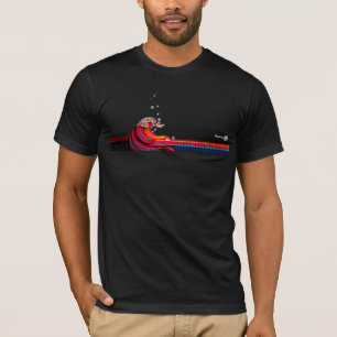 Camiseta Ondas de mudança — Camisa-T rotativa