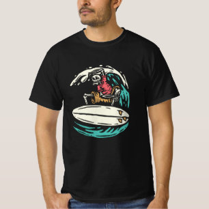 CAMISETA ONDAS DE SURF DO SKELETON WAVE RIDER