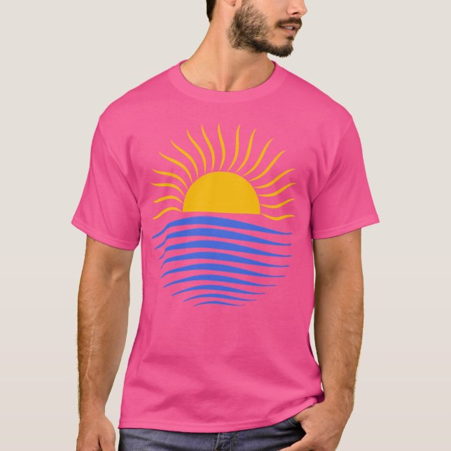Camiseta Ondas De Verão Sol E Oceano (Frente)