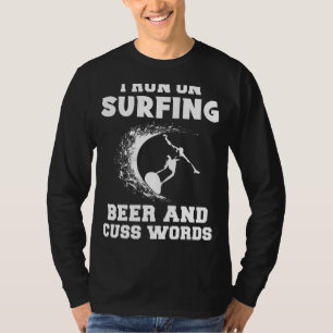 Camiseta Ondas de voo e Banter Rambuncioso! Cerveja surfado