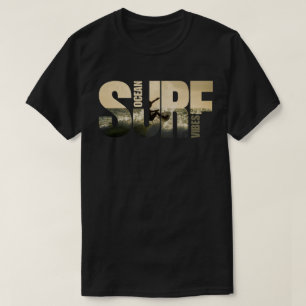 Camiseta Ondas do Oceano Amante do Surf