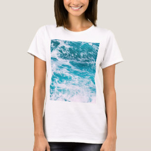 Camiseta Ondas do Oceano Azul