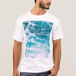 Camiseta Ondas do Oceano Azul