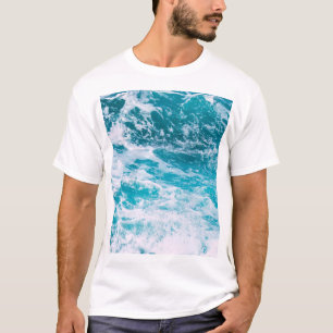Camiseta Ondas do Oceano Azul