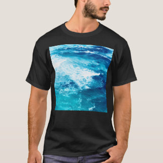 Camiseta Ondas do Oceano Azul Teal