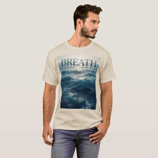 Camiseta Ondas do Oceano Respire | Premium Coastal