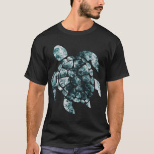 Camiseta Ondas do Oceano Turquesa Marítimo