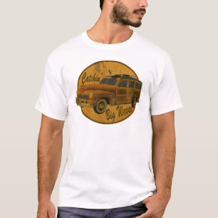 Camiseta ondas grandes do catchin no woodie