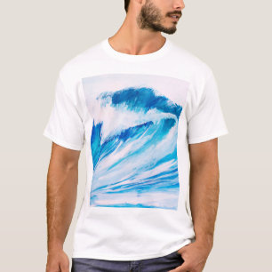 Camiseta Ondas Oceânicas: Beleza Blumarine Watercolor.
