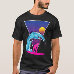 Camiseta Ondas Oceânicas Surfer Watersport Sunset Synwave S