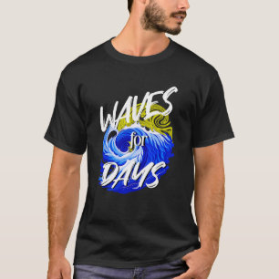 Camiseta Ondas Por Dias, Vida Na Praia, Lago Oceano