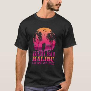 Camiseta Ondas & Pôr do Sol Surfrider Beach, Malibu Synthwa