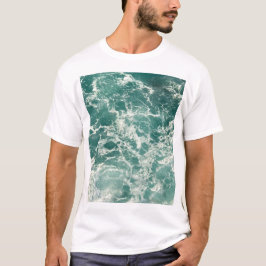 Camiseta Ondas Verdes Azuis