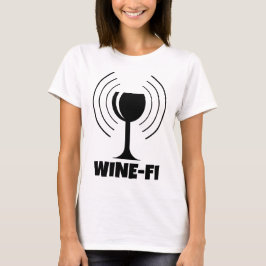 Camiseta Ondas WiFi Humor do Vinho-Fi