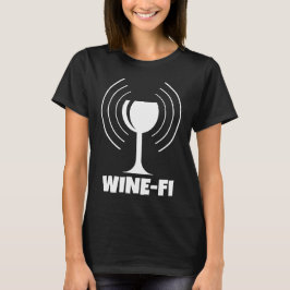 Camiseta Ondas WiFi Humor do Vinho-Fi