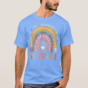 Camiseta Onde a aventura começa 1rua de volta à escola
