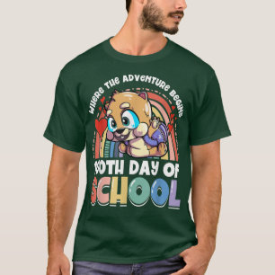 Camiseta Onde A Aventura Começa Na Guiné Pig 100º Dia De