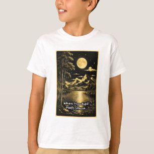 Camiseta Onde a Luz da Lua Encontra a Serenidade Noturna