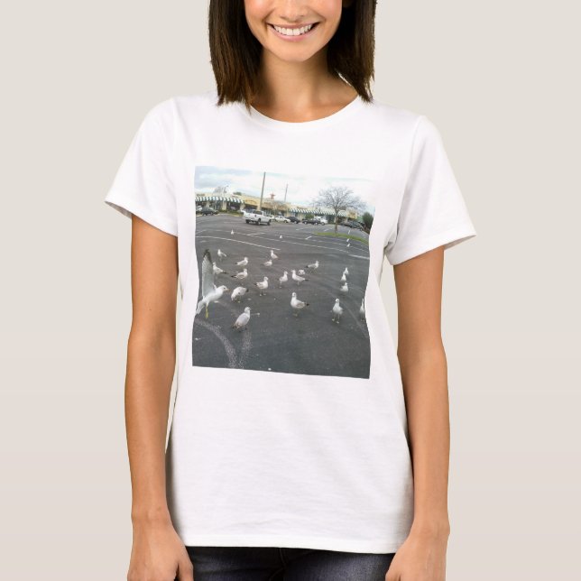 Camiseta Onde a praia para as gaivotas (Frente)