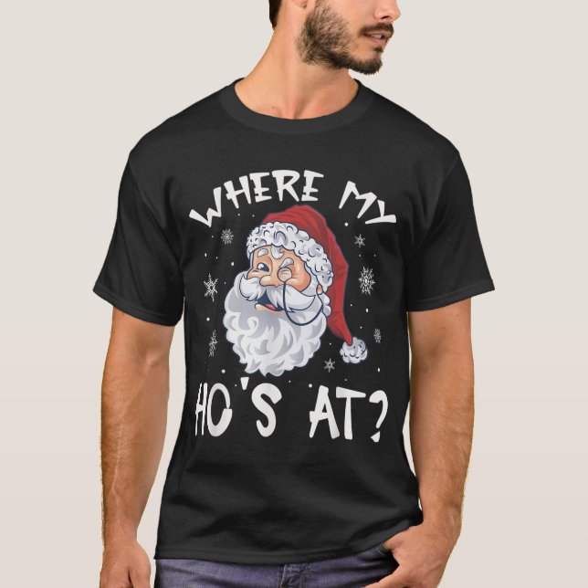 Camiseta Onde Adultos Meus Papais noeis De Pijama De Natal (Frente)